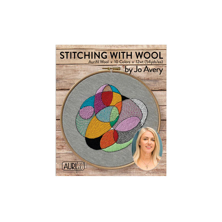 Aurifil Stitching with Wool By Jo Avery 10 Spool Pack - 12wt Wool