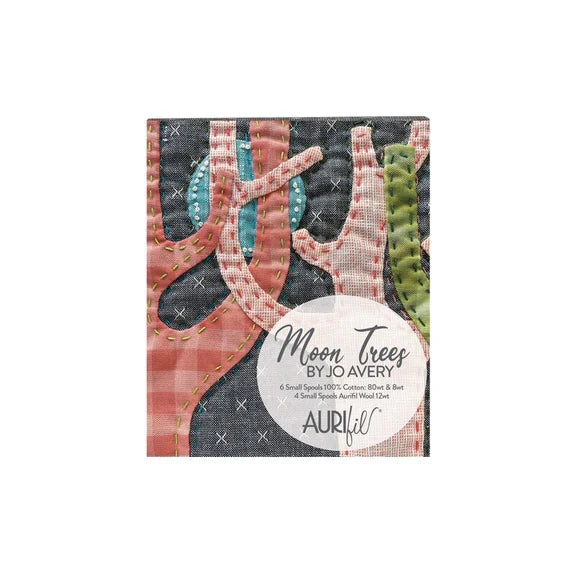 Aurifil Moon Trees By Jo Avery 10 Spool Pack - 80wt, 8wt & 12wt Wool