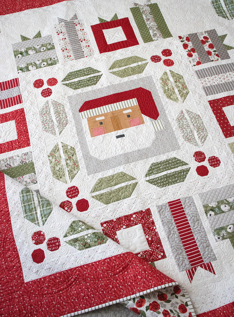 Moda Christmas Eve Jolly Holiday Quilt Kit - 77" x 77"