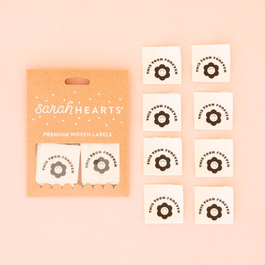 Sarah Hearts Sew In Labels - This Took Forever - 8 Pack