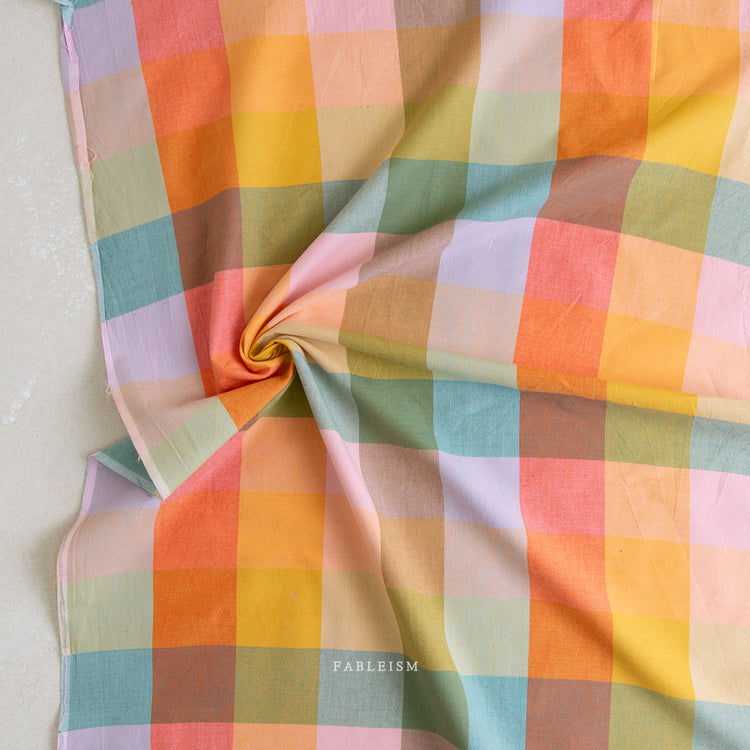 Fableism Lumiere 55" Wide - Happy Checkers In Bloom
