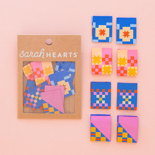 Sarah Hearts Sew In Labels - Then Came June Star Twist - 8 Pack