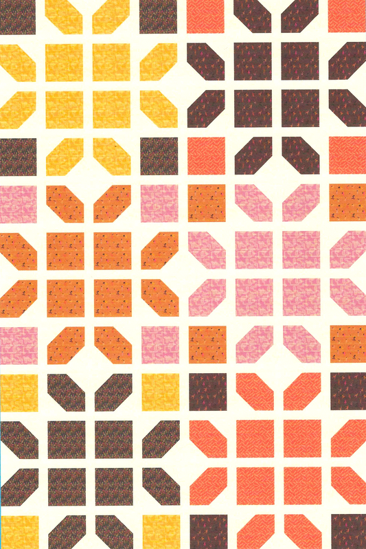 Cocowawa Crafts - Cutting Corners Quilt Kit - Ruby Star Society Linear Fabric - Throw