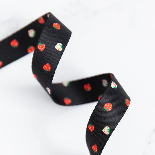 Ruby Star Society 1" Wide Webbing - Mini Berry Black - Coming Soon!