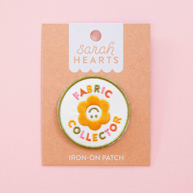 Sarah Hearts Iron-On Patch - Fabric Collector