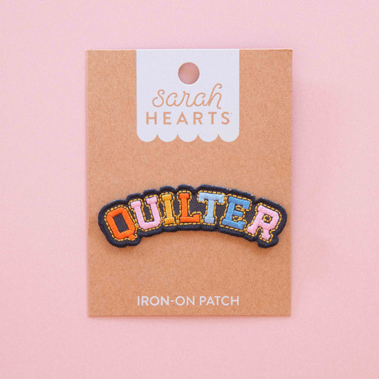 Sarah Hearts Iron-On Patch - Quilter