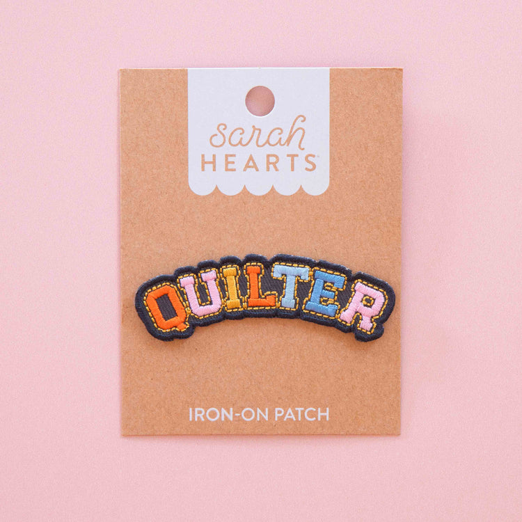 Sarah Hearts Iron-On Patch - Quilter