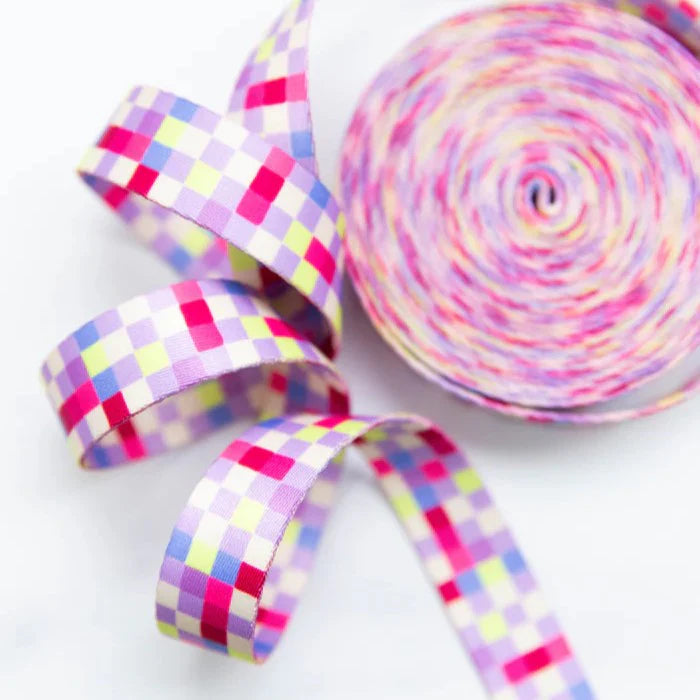 Ruby Star Society 1" Wide Webbing - Pixels