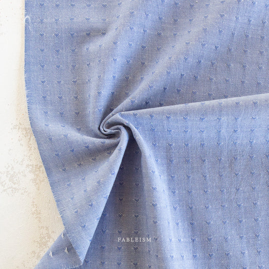 Fableism Queen of Hearts 55" Wide - Dobby Hearts in Alice Blue