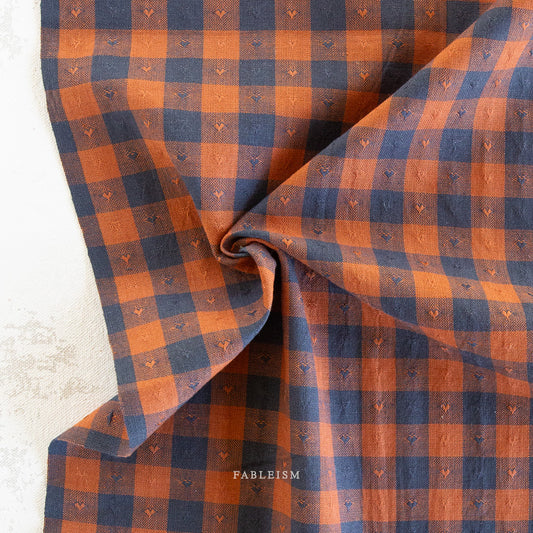 Fableism Queen of Hearts 55" Wide - Dobby Hearts Gingham in Sunday Best
