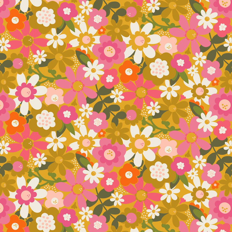 Sarah Hearts - Joyful June - Ochre Floral