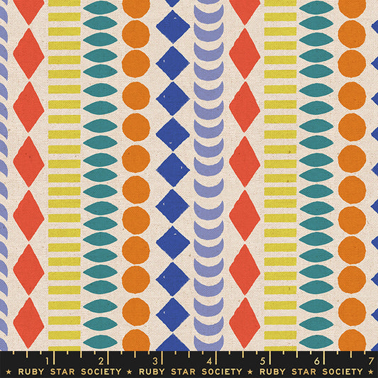 Ruby Star Society Jolie Cotton Towelling - Beads Blue - Half Metre