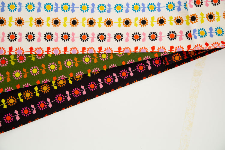 Ruby Star Society Catnap - Daisy Stripe Canvas - Natural - Pre-Order Due Nov/Dec 2025