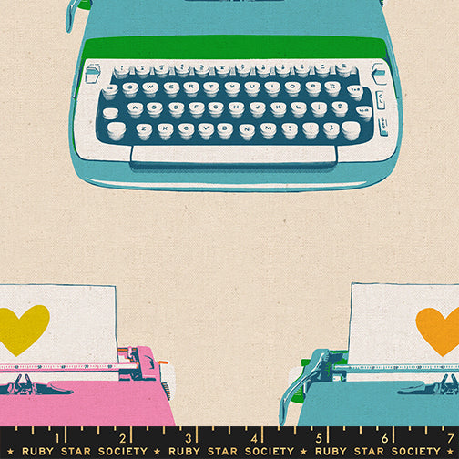 Ruby Star Society Best Day Ever - Typewriters - Natural - Canvas - Pre-Order Due Oct/Nov 2025