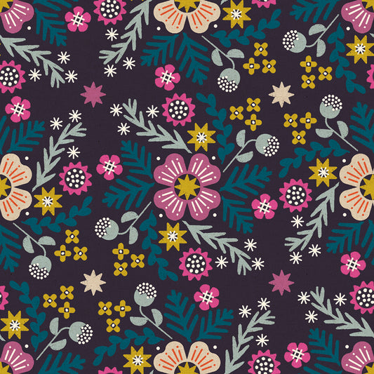 Ruby Star Society Pivot - Wild Flower Eggplant - Canvas