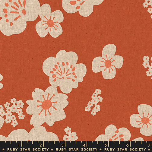 Ruby Star Society Canvas Paper Cuts 2 - Hana - Persimmon