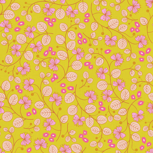 Ruby Star Society LoFi Linens - Caper Floral - Citron - Pre-Order Due End October 2026