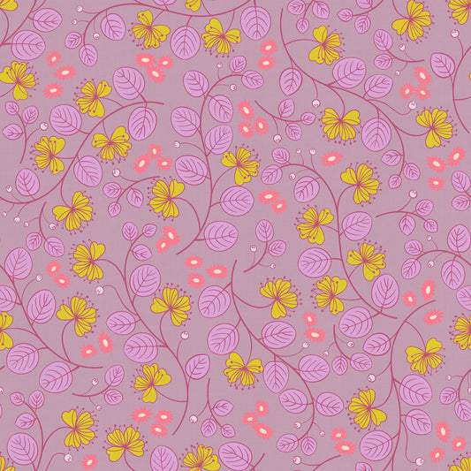 Ruby Star Society LoFi Linens - Caper Floral - Pale Lilac - Pre-Order Due End October 2026