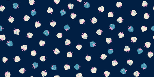 Ruby Star Society Strawberry - Strawberry Toss - Navy - Pre-Order Due June/July 2025