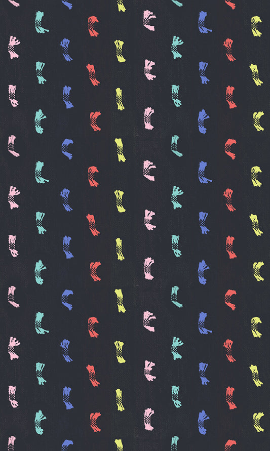 Ruby Star Society Warp & Weft Ooh Lucky Lucky - Flicker Soft Black Multi