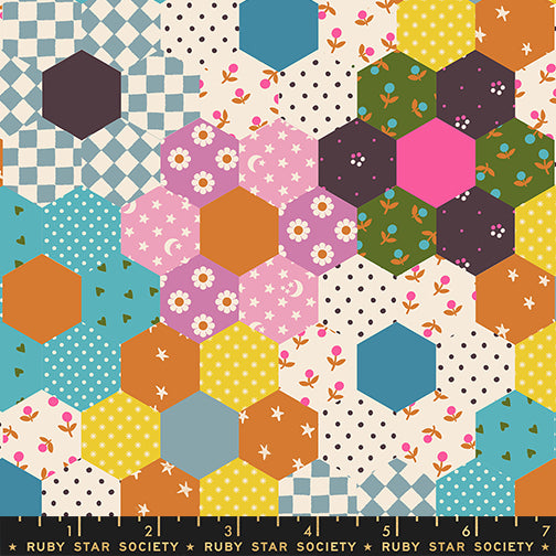 Ruby Star Society Catnap - Flower Garden - Turquoise - Pre-Order Due Nov/Dec 2025