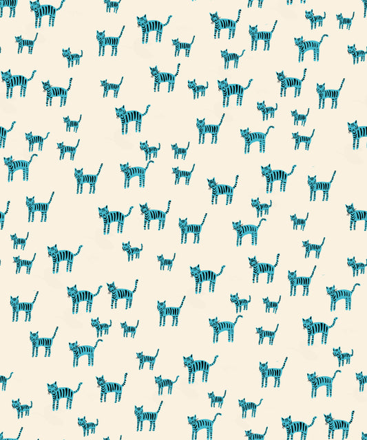 Ruby Star Society Catnap - Tiger Stripes Turquoise - Pre-Order Due Nov/Dec 2025
