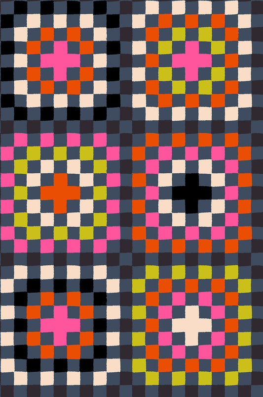 Ruby Star Society Catnap - Granny Square Black - Rayon