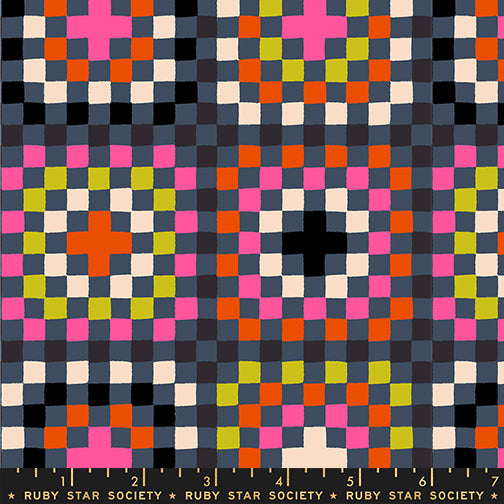 Ruby Star Society Catnap - Granny Square Black - Rayon