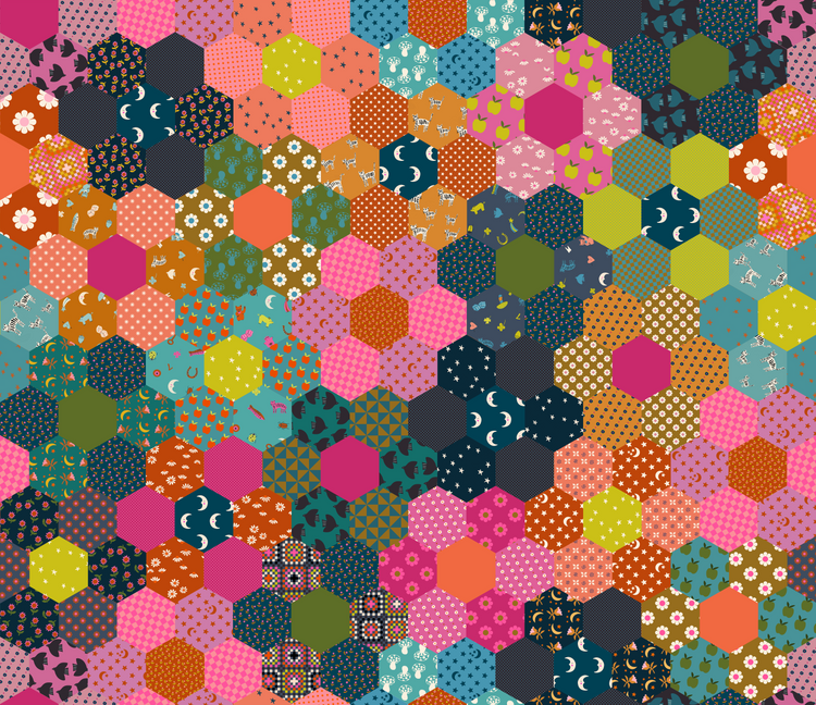 Ruby Star Society Catnap - Flower Garden Mermaid - 108" Wide Back