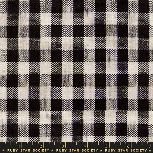 Ruby Star Society Sunshine Cotton Toweling - Small Checker Black