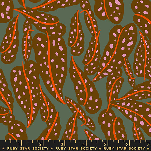 Ruby Star Society Calathea - Overlapping Leaves Cocoa - Pre-Order Due Feb 2026