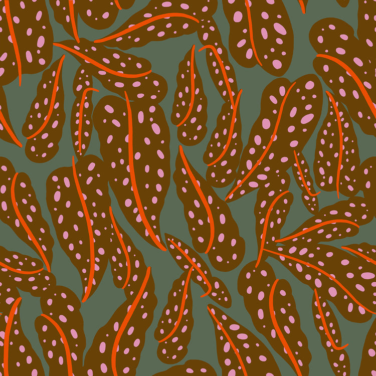 Ruby Star Society Calathea - Overlapping Leaves Cocoa - Pre-Order Due Feb 2026