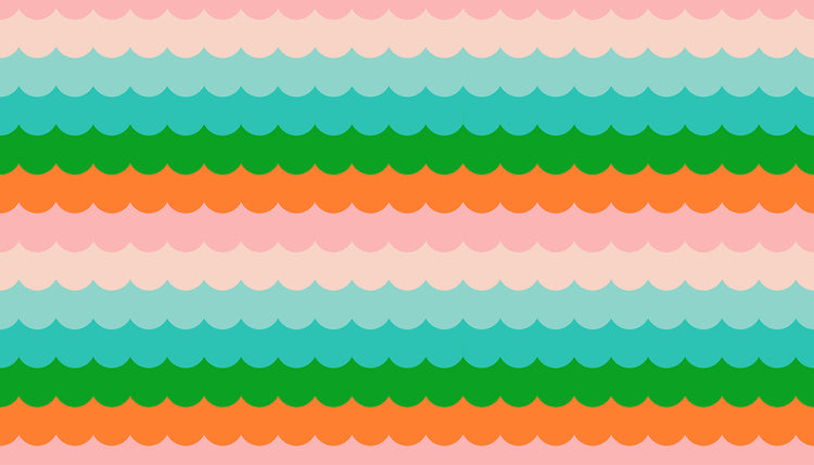 Ruby Star Society Poolside Too - Umbrella Scallops - Verdant