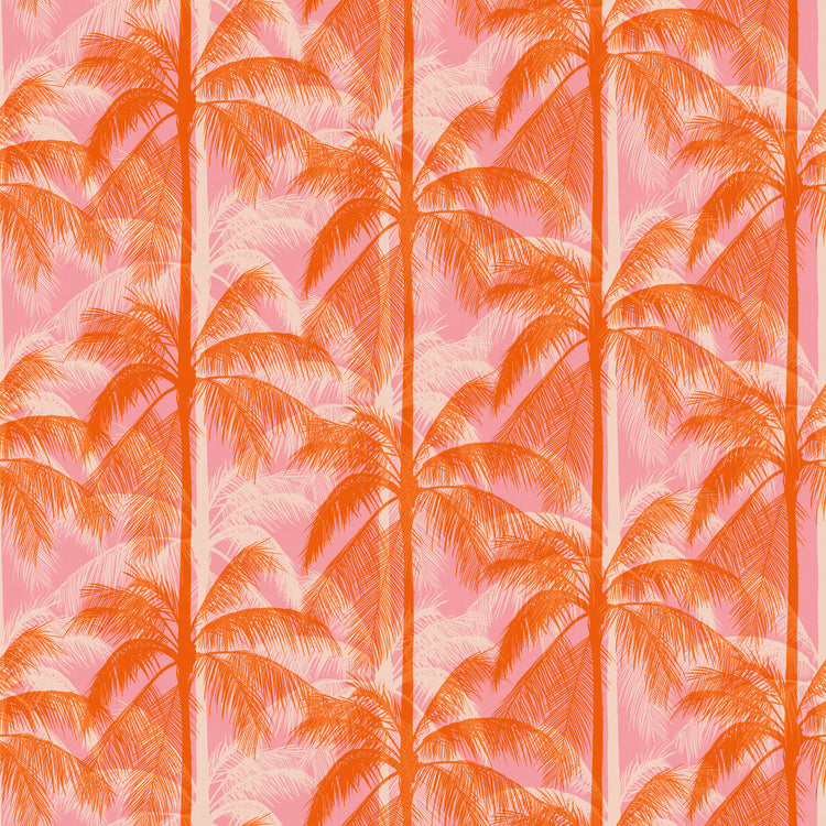 Ruby Star Society Canvas Poolside Too - Poolside Palms - Sorbet