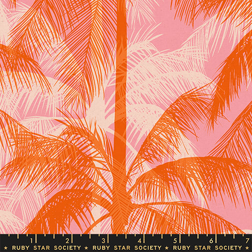 Ruby Star Society Canvas Poolside Too - Poolside Palms - Sorbet