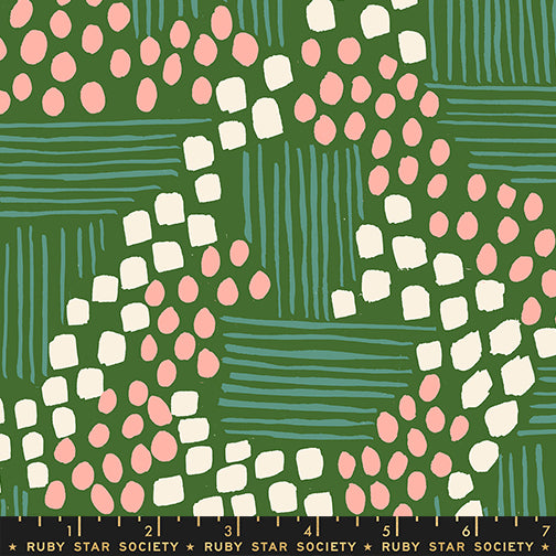 Ruby Star Society Reimagined Landscapes - Aerial View - Endpaper Green