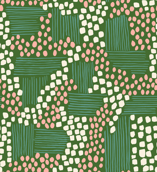 Ruby Star Society Reimagined Landscapes - Aerial View - Endpaper Green