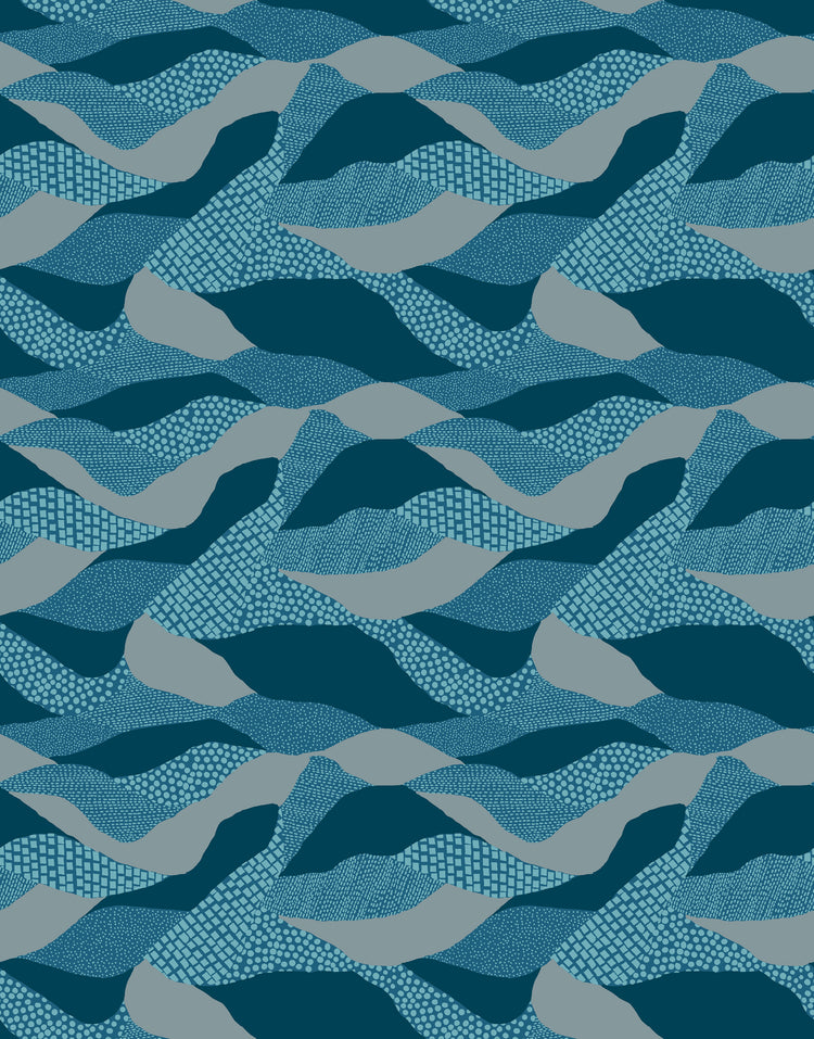 Ruby Star Society Reimagined Landscapes - Lands End - Teal