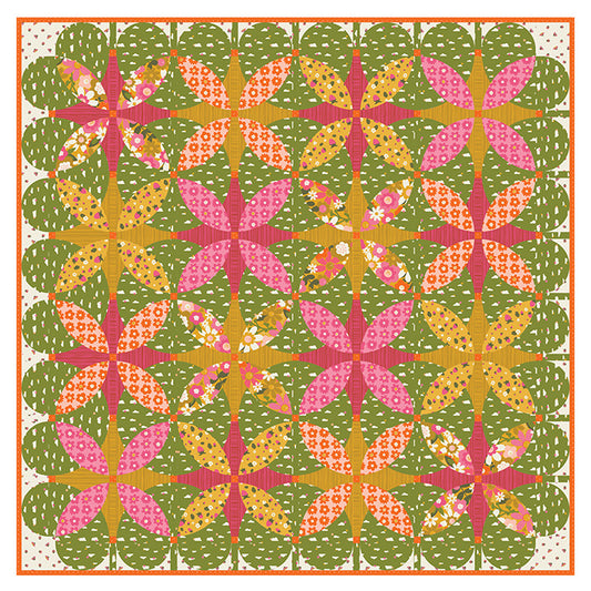 Sarah Hearts - Joyful June Retro Blossoms Quilt Kit