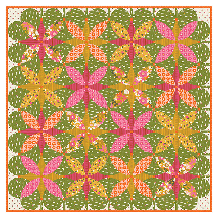 Sarah Hearts - Joyful June Retro Blossoms Quilt Kit