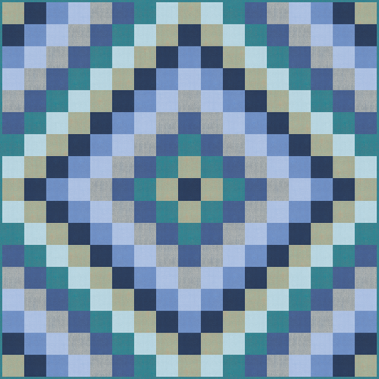 Ruby Star Society - Warp & Weft Hue Bullseye Quilt Kit Cool - By Ruby Star Society