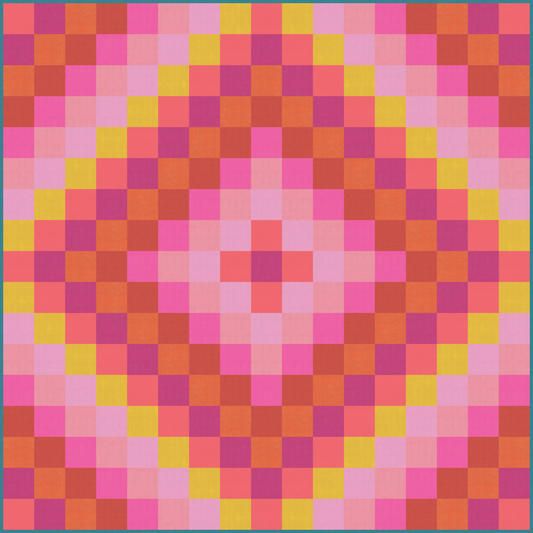 Ruby Star Society - Warp & Weft Hue Bullseye Quilt Kit Warm - By Ruby Star Society