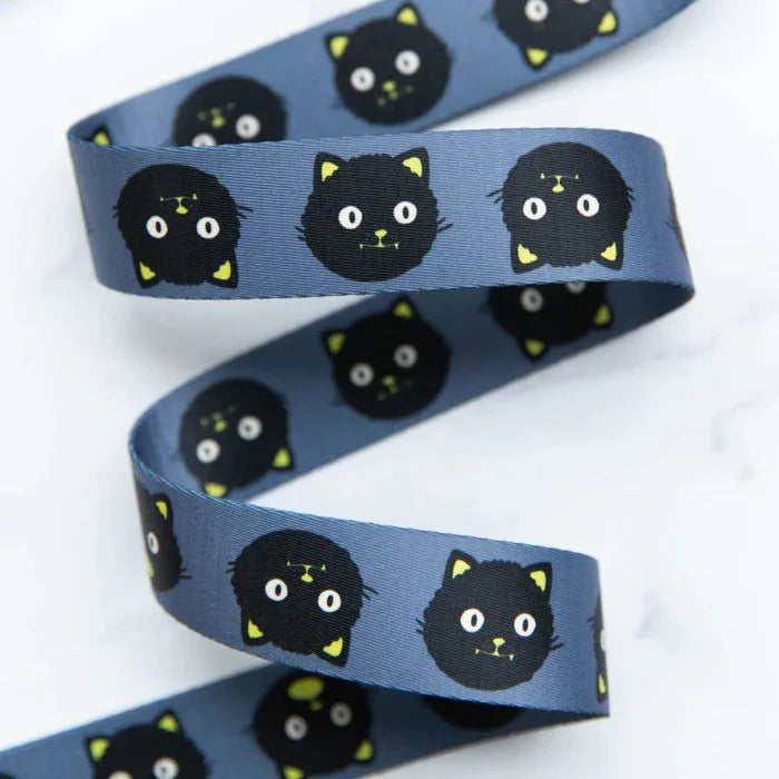 Ruby Star Society 1.5" Wide Webbing - Snacks Cat