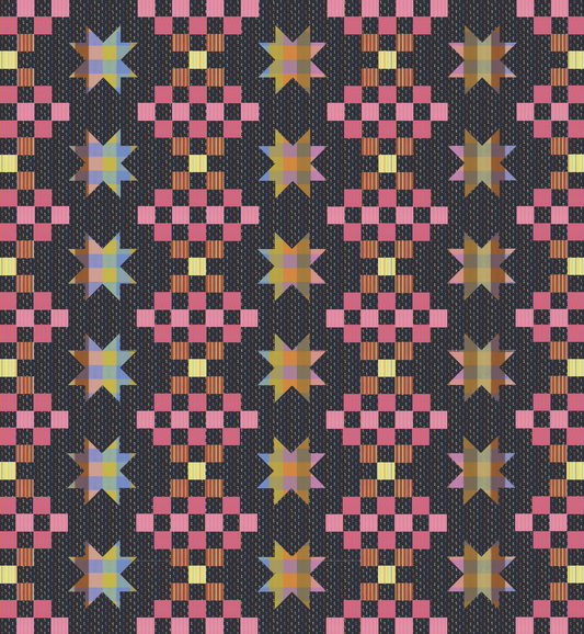 Ruby Star Society - Warp & Weft Ooh Lucky Lucky Orchard Stars Quilt Kit - By Then Came June