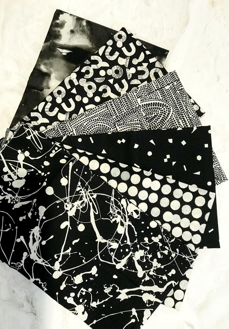 Cocowawa Crafts - Cutting Corners Quilt Kit - Ruby Star Society Achroma Fabric - Throw