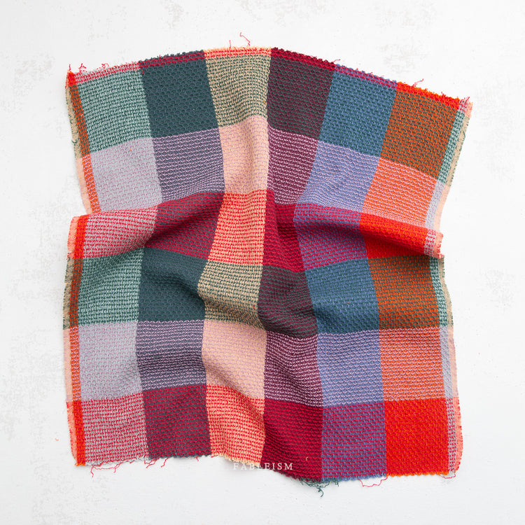 Fableism Waffle Happy Checkers 55" Wide - Sangria