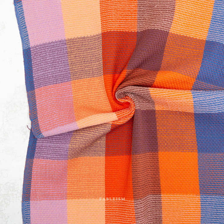 Fableism Waffle Happy Checkers 55" Wide - Sorbet