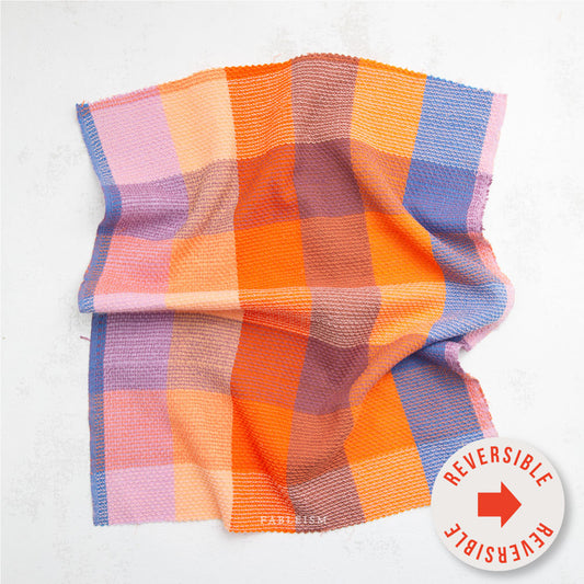 Fableism Waffle Happy Checkers 55" Wide - Sorbet