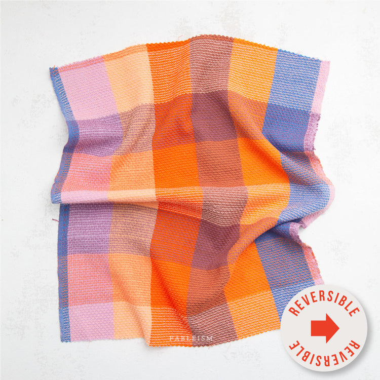 Fableism Waffle Happy Checkers 55" Wide - Sorbet