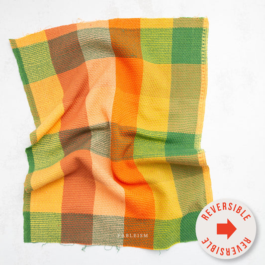 Fableism Waffle Happy Checkers 55" Wide - Cider